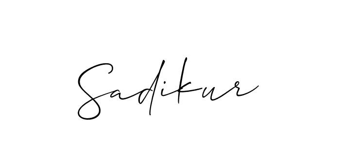 Use a signature maker to create a handwritten signature online. With this signature software, you can design (Allison_Script) your own signature for name Sadikur. Sadikur signature style 2 images and pictures png