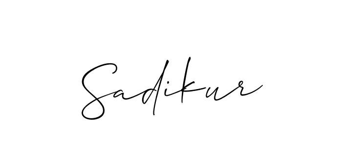 Use a signature maker to create a handwritten signature online. With this signature software, you can design (Allison_Script) your own signature for name Sadikur. Sadikur signature style 2 images and pictures png