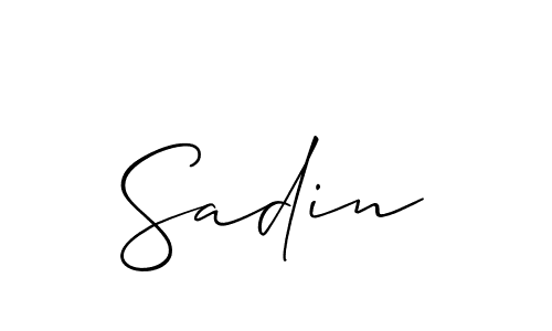 Allison_Script is a professional signature style that is perfect for those who want to add a touch of class to their signature. It is also a great choice for those who want to make their signature more unique. Get Sadin name to fancy signature for free. Sadin signature style 2 images and pictures png