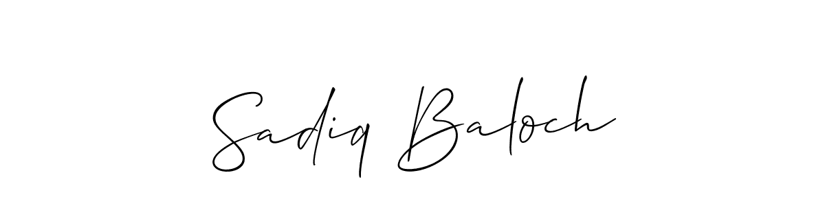 Create a beautiful signature design for name Sadiq Baloch. With this signature (Allison_Script) fonts, you can make a handwritten signature for free. Sadiq Baloch signature style 2 images and pictures png