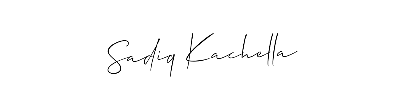 Create a beautiful signature design for name Sadiq Kachella. With this signature (Allison_Script) fonts, you can make a handwritten signature for free. Sadiq Kachella signature style 2 images and pictures png