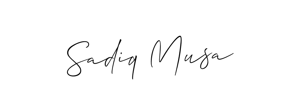 Allison_Script is a professional signature style that is perfect for those who want to add a touch of class to their signature. It is also a great choice for those who want to make their signature more unique. Get Sadiq Musa name to fancy signature for free. Sadiq Musa signature style 2 images and pictures png