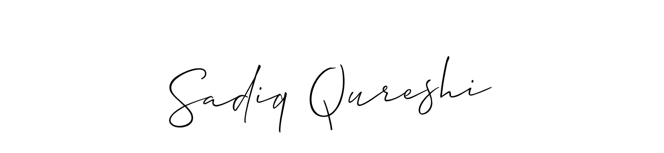 It looks lik you need a new signature style for name Sadiq Qureshi. Design unique handwritten (Allison_Script) signature with our free signature maker in just a few clicks. Sadiq Qureshi signature style 2 images and pictures png