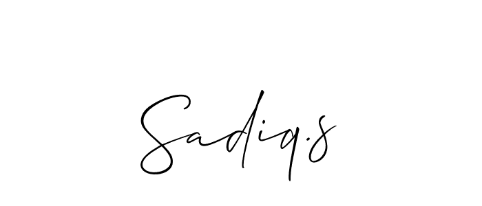 Create a beautiful signature design for name Sadiq.s. With this signature (Allison_Script) fonts, you can make a handwritten signature for free. Sadiq.s signature style 2 images and pictures png