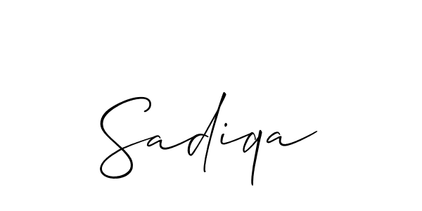 if you are searching for the best signature style for your name Sadiqa. so please give up your signature search. here we have designed multiple signature styles  using Allison_Script. Sadiqa signature style 2 images and pictures png