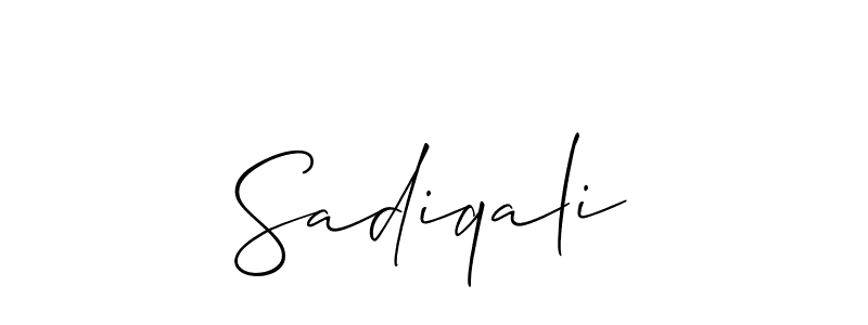 Design your own signature with our free online signature maker. With this signature software, you can create a handwritten (Allison_Script) signature for name Sadiqali. Sadiqali signature style 2 images and pictures png