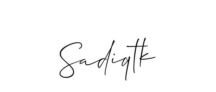 Sadiqtk stylish signature style. Best Handwritten Sign (Allison_Script) for my name. Handwritten Signature Collection Ideas for my name Sadiqtk. Sadiqtk signature style 2 images and pictures png