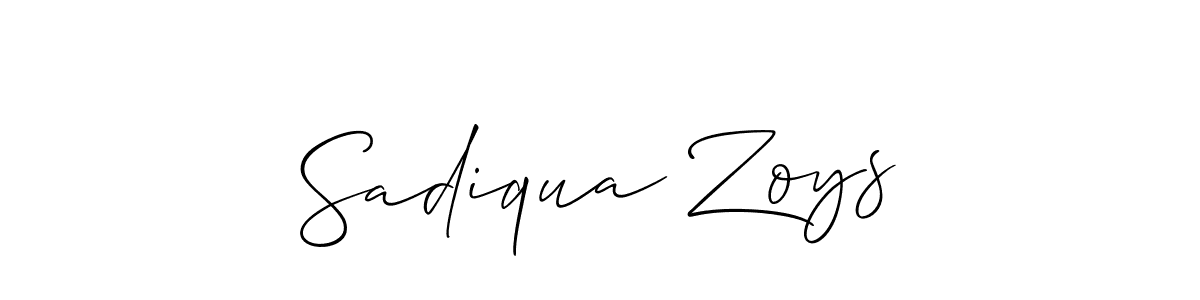 Design your own signature with our free online signature maker. With this signature software, you can create a handwritten (Allison_Script) signature for name Sadiqua Zoys. Sadiqua Zoys signature style 2 images and pictures png