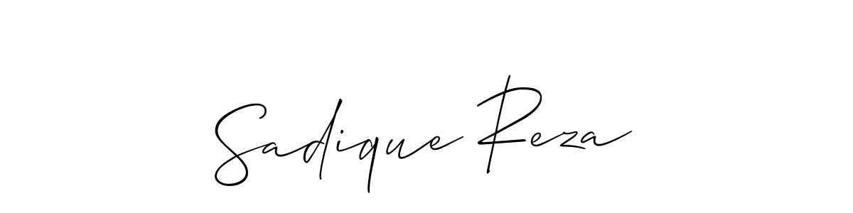 Create a beautiful signature design for name Sadique Reza. With this signature (Allison_Script) fonts, you can make a handwritten signature for free. Sadique Reza signature style 2 images and pictures png