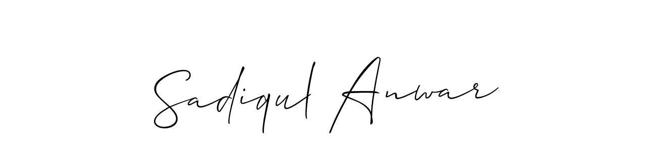 The best way (Allison_Script) to make a short signature is to pick only two or three words in your name. The name Sadiqul Anwar include a total of six letters. For converting this name. Sadiqul Anwar signature style 2 images and pictures png