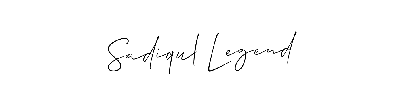 Design your own signature with our free online signature maker. With this signature software, you can create a handwritten (Allison_Script) signature for name Sadiqul Legend. Sadiqul Legend signature style 2 images and pictures png