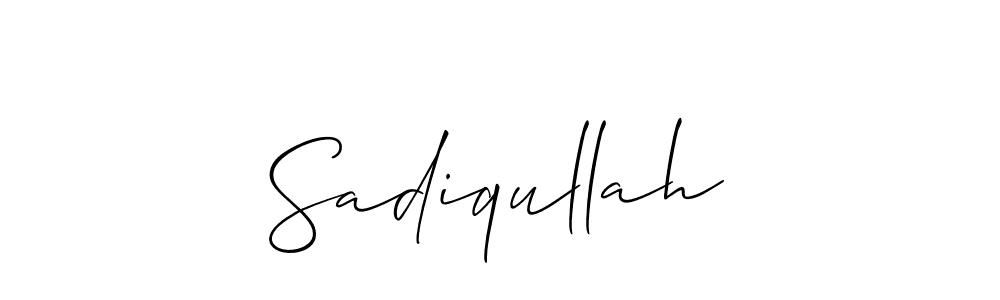 Also we have Sadiqullah name is the best signature style. Create professional handwritten signature collection using Allison_Script autograph style. Sadiqullah signature style 2 images and pictures png