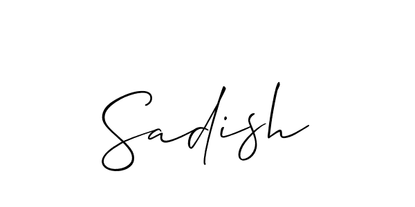 Sadish stylish signature style. Best Handwritten Sign (Allison_Script) for my name. Handwritten Signature Collection Ideas for my name Sadish. Sadish signature style 2 images and pictures png