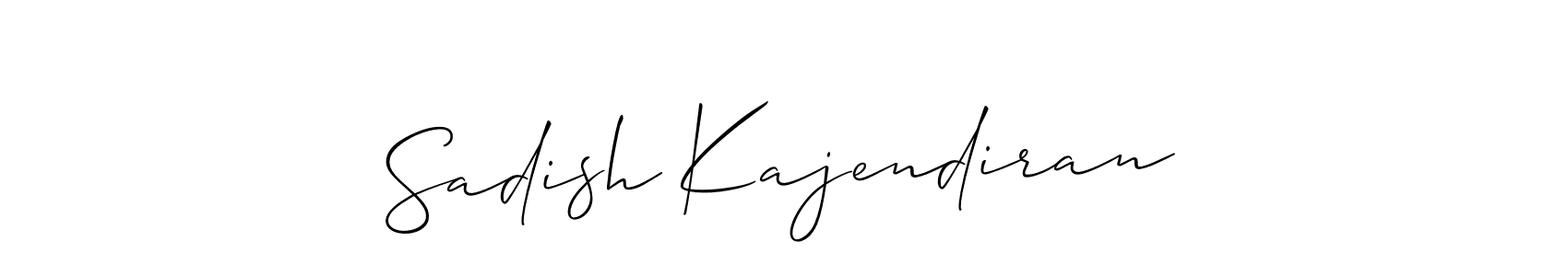 It looks lik you need a new signature style for name Sadish Kajendiran. Design unique handwritten (Allison_Script) signature with our free signature maker in just a few clicks. Sadish Kajendiran signature style 2 images and pictures png