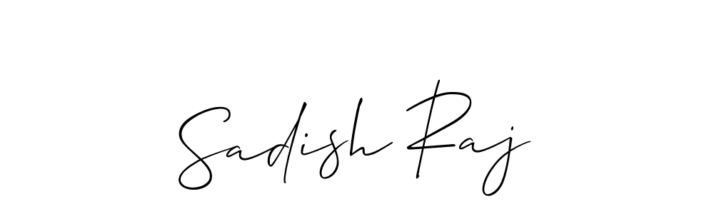 You should practise on your own different ways (Allison_Script) to write your name (Sadish Raj) in signature. don't let someone else do it for you. Sadish Raj signature style 2 images and pictures png