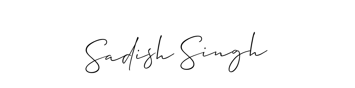 This is the best signature style for the Sadish Singh name. Also you like these signature font (Allison_Script). Mix name signature. Sadish Singh signature style 2 images and pictures png