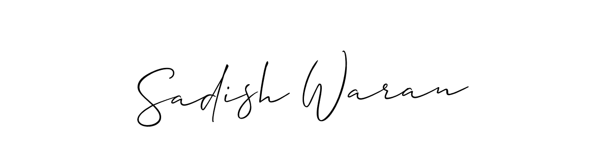 Also we have Sadish Waran name is the best signature style. Create professional handwritten signature collection using Allison_Script autograph style. Sadish Waran signature style 2 images and pictures png