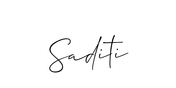 You should practise on your own different ways (Allison_Script) to write your name (Saditi) in signature. don't let someone else do it for you. Saditi signature style 2 images and pictures png