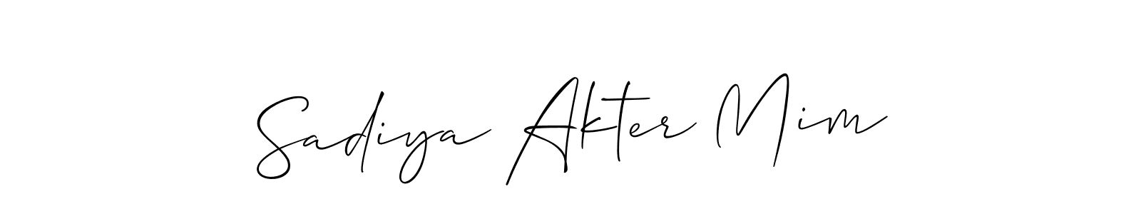 How to Draw Sadiya Akter Mim signature style? Allison_Script is a latest design signature styles for name Sadiya Akter Mim. Sadiya Akter Mim signature style 2 images and pictures png
