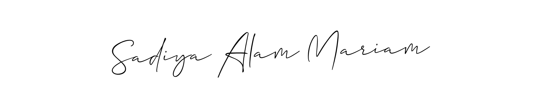 How to Draw Sadiya Alam Mariam signature style? Allison_Script is a latest design signature styles for name Sadiya Alam Mariam. Sadiya Alam Mariam signature style 2 images and pictures png