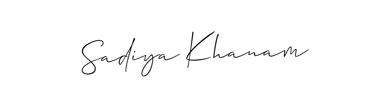 Similarly Allison_Script is the best handwritten signature design. Signature creator online .You can use it as an online autograph creator for name Sadiya Khanam. Sadiya Khanam signature style 2 images and pictures png