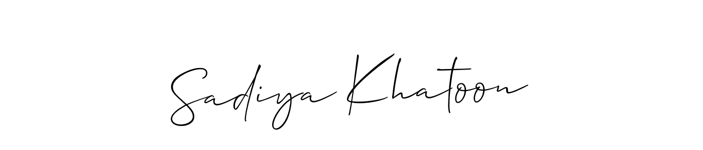 How to Draw Sadiya Khatoon signature style? Allison_Script is a latest design signature styles for name Sadiya Khatoon. Sadiya Khatoon signature style 2 images and pictures png