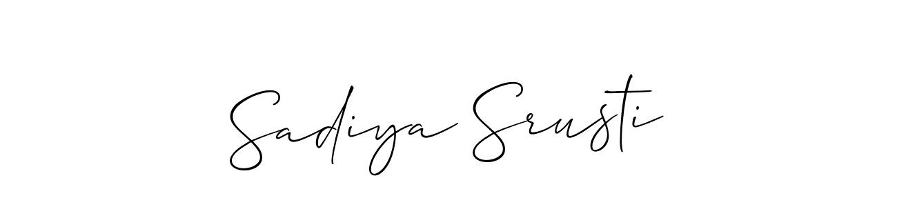 You should practise on your own different ways (Allison_Script) to write your name (Sadiya Srusti) in signature. don't let someone else do it for you. Sadiya Srusti signature style 2 images and pictures png