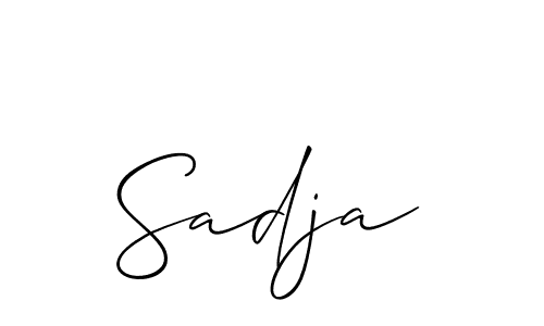 Create a beautiful signature design for name Sadja. With this signature (Allison_Script) fonts, you can make a handwritten signature for free. Sadja signature style 2 images and pictures png