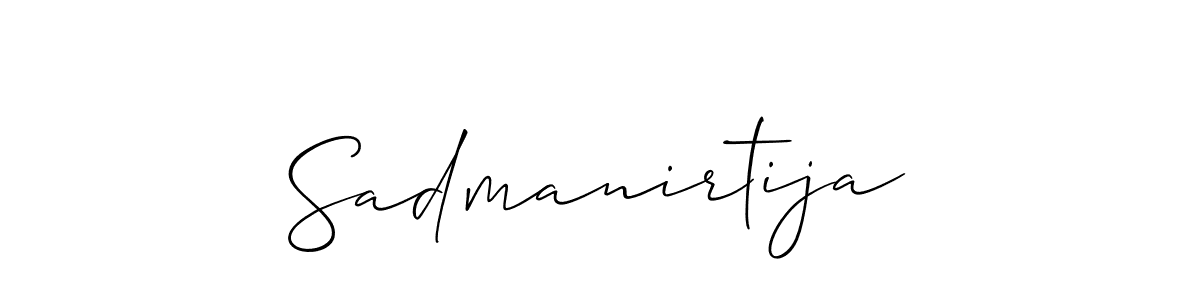 Use a signature maker to create a handwritten signature online. With this signature software, you can design (Allison_Script) your own signature for name Sadmanirtija. Sadmanirtija signature style 2 images and pictures png