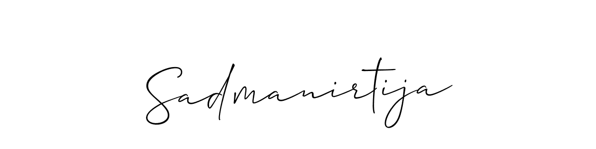 Use a signature maker to create a handwritten signature online. With this signature software, you can design (Allison_Script) your own signature for name Sadmanirtija. Sadmanirtija signature style 2 images and pictures png