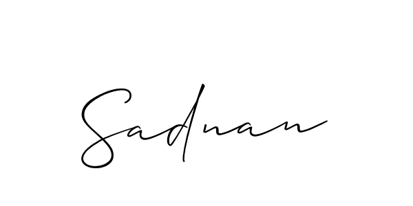 It looks lik you need a new signature style for name Sadnan. Design unique handwritten (Allison_Script) signature with our free signature maker in just a few clicks. Sadnan signature style 2 images and pictures png