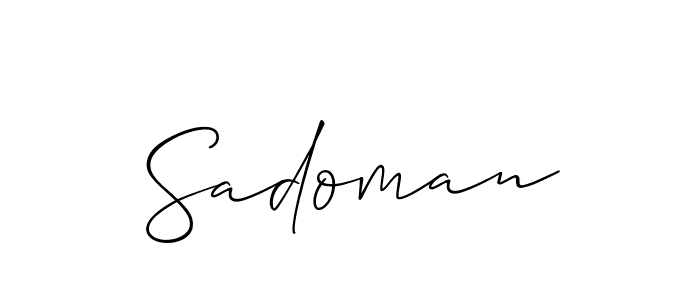 Allison_Script is a professional signature style that is perfect for those who want to add a touch of class to their signature. It is also a great choice for those who want to make their signature more unique. Get Sadoman name to fancy signature for free. Sadoman signature style 2 images and pictures png