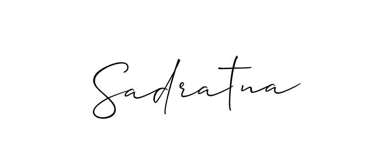 Design your own signature with our free online signature maker. With this signature software, you can create a handwritten (Allison_Script) signature for name Sadratna. Sadratna signature style 2 images and pictures png