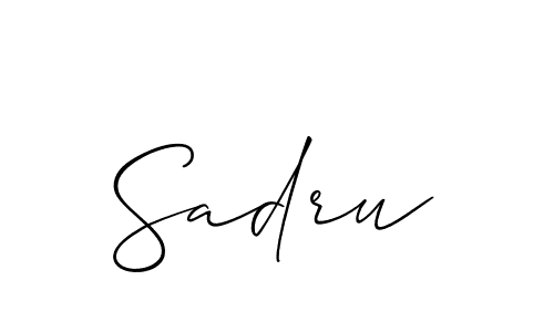 You can use this online signature creator to create a handwritten signature for the name Sadru. This is the best online autograph maker. Sadru signature style 2 images and pictures png