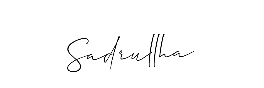 Design your own signature with our free online signature maker. With this signature software, you can create a handwritten (Allison_Script) signature for name Sadrullha. Sadrullha signature style 2 images and pictures png