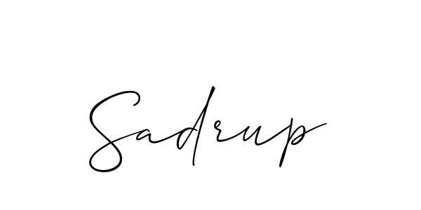 Sadrup stylish signature style. Best Handwritten Sign (Allison_Script) for my name. Handwritten Signature Collection Ideas for my name Sadrup. Sadrup signature style 2 images and pictures png