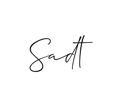 Use a signature maker to create a handwritten signature online. With this signature software, you can design (Allison_Script) your own signature for name Sadt. Sadt signature style 2 images and pictures png