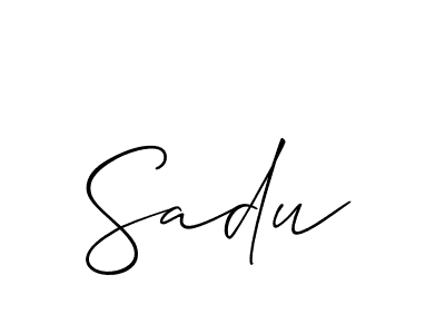 Once you've used our free online signature maker to create your best signature Allison_Script style, it's time to enjoy all of the benefits that Sadu name signing documents. Sadu signature style 2 images and pictures png