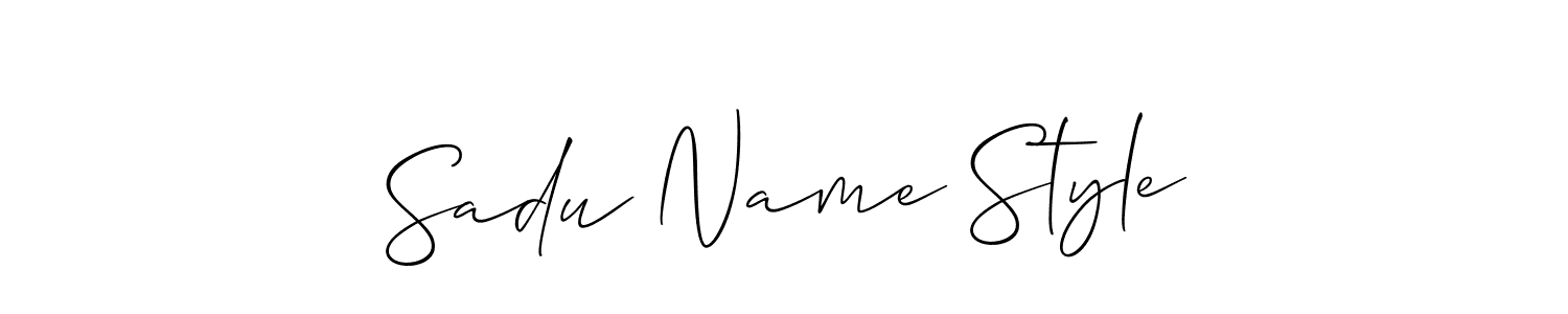 if you are searching for the best signature style for your name Sadu Name Style. so please give up your signature search. here we have designed multiple signature styles  using Allison_Script. Sadu Name Style signature style 2 images and pictures png