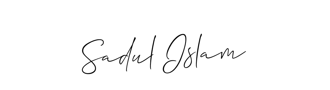 How to make Sadul Islam name signature. Use Allison_Script style for creating short signs online. This is the latest handwritten sign. Sadul Islam signature style 2 images and pictures png