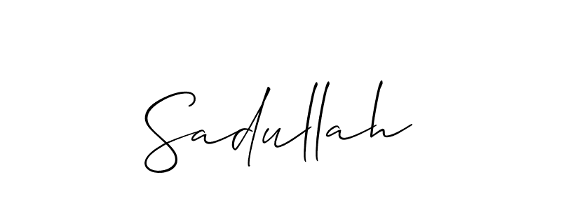 Make a short Sadullah signature style. Manage your documents anywhere anytime using Allison_Script. Create and add eSignatures, submit forms, share and send files easily. Sadullah signature style 2 images and pictures png