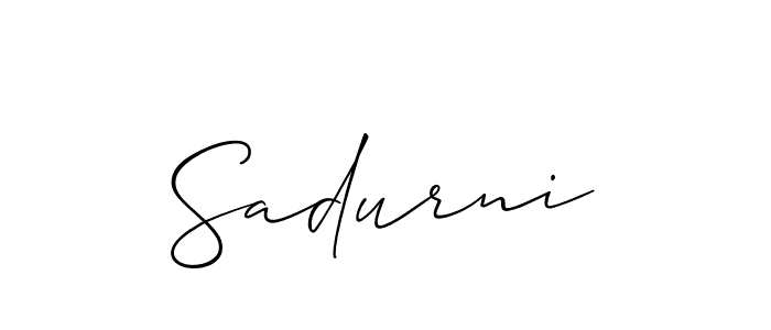 Sadurni stylish signature style. Best Handwritten Sign (Allison_Script) for my name. Handwritten Signature Collection Ideas for my name Sadurni. Sadurni signature style 2 images and pictures png