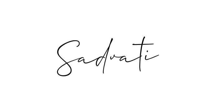Similarly Allison_Script is the best handwritten signature design. Signature creator online .You can use it as an online autograph creator for name Sadvati. Sadvati signature style 2 images and pictures png