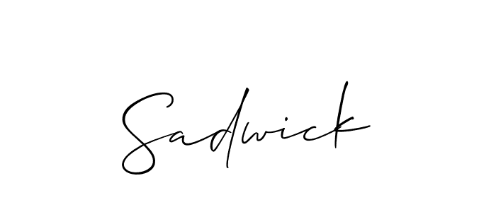 Make a beautiful signature design for name Sadwick. With this signature (Allison_Script) style, you can create a handwritten signature for free. Sadwick signature style 2 images and pictures png