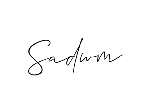 Also You can easily find your signature by using the search form. We will create Sadwm name handwritten signature images for you free of cost using Allison_Script sign style. Sadwm signature style 2 images and pictures png