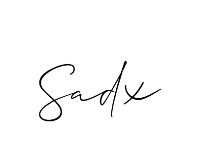 Design your own signature with our free online signature maker. With this signature software, you can create a handwritten (Allison_Script) signature for name Sadx. Sadx signature style 2 images and pictures png