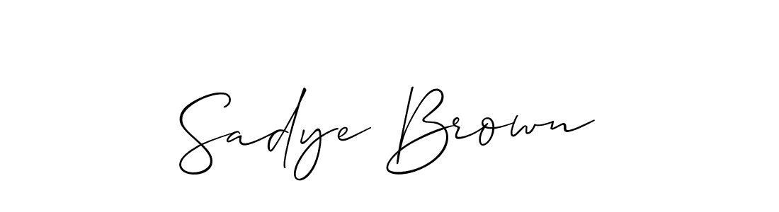 Make a beautiful signature design for name Sadye Brown. Use this online signature maker to create a handwritten signature for free. Sadye Brown signature style 2 images and pictures png