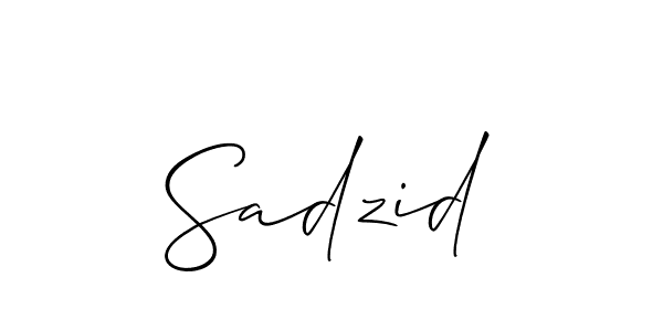 You should practise on your own different ways (Allison_Script) to write your name (Sadzid) in signature. don't let someone else do it for you. Sadzid signature style 2 images and pictures png