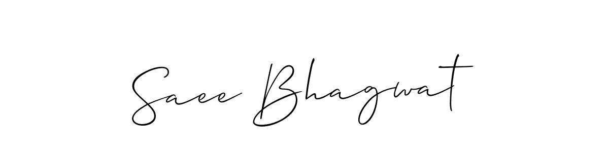 Design your own signature with our free online signature maker. With this signature software, you can create a handwritten (Allison_Script) signature for name Saee Bhagwat. Saee Bhagwat signature style 2 images and pictures png