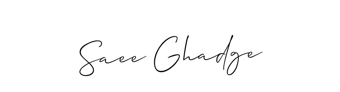 How to Draw Saee Ghadge signature style? Allison_Script is a latest design signature styles for name Saee Ghadge. Saee Ghadge signature style 2 images and pictures png